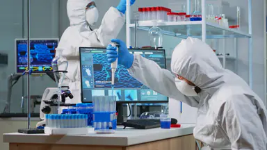 Technical laboratory specialist supporting bath analysis